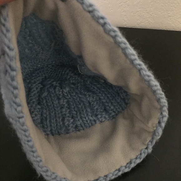 THE NORTH FACE light blue beanie fleece rim lining - Picture 3 of 4